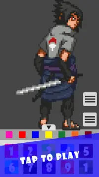 Pixel Art Sasuke Coloring Games Screen Shot 0