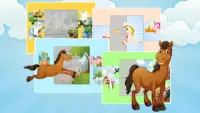 Kids Jigsaw Puzzle Horses Free Screen Shot 0
