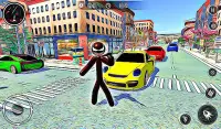 Vegas City Stickman Hero: Real Gangster Crime Game Screen Shot 0