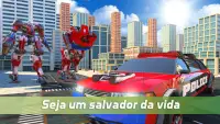 Polícia Robô Transformar - Cidade Sobrevivência Screen Shot 3