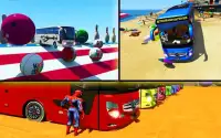 Superhero Bus Racing Stunts Drive: Top Speed Game Screen Shot 0