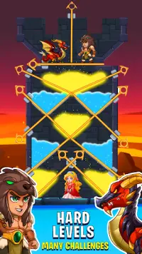 Hero Rescue 2: Pull the Pin - Puzzle free Screen Shot 1