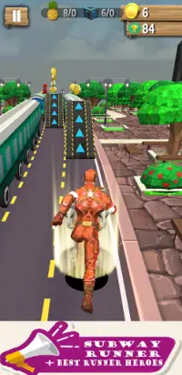 Subway runner : Super heroes run Screen Shot 3