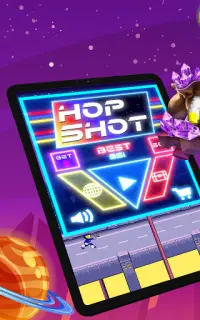 Hop Shot: Alien Attack Game - 2D Space Shooter Screen Shot 6