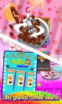 Sparkle Glitter Coffee Shop: Glowing Kids Cooking Screen Shot 1