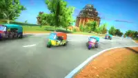 Rickshaw Tuk Tuk Car Multiplayer Racing Game Screen Shot 5