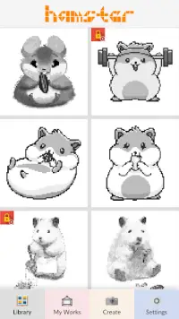 Hamster Pixel Art Screen Shot 0
