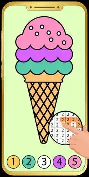 Pixel Art Dessert - Color by number Screen Shot 0