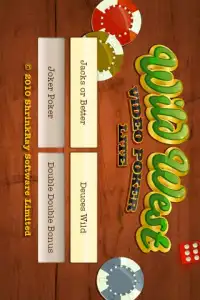 Wild West Video Poker Lite Screen Shot 0