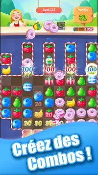 New Sweet Fruit Punch: #1 Free Puzzle Match 3 Game Screen Shot 2
