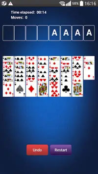 Simple FreeCell Game Screen Shot 1