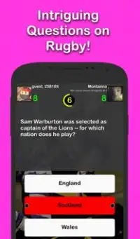 Rugby Trivia Screen Shot 1