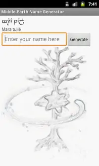Middle-earth Name Generator Screen Shot 1