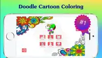 Doodle art cartoon coloring : Adult color book Screen Shot 0