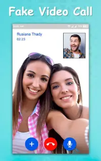 Fake Video Call : Girlfriend FakeTime prank Screen Shot 1