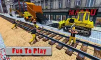 Railroad Construction Site Game: Build Train Track Screen Shot 0