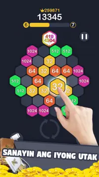 2048 Hexagon Screen Shot 2