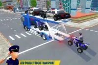 police ATV vélo transport de camion conduite Screen Shot 0