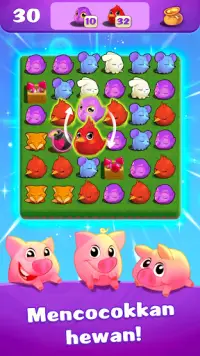 Link Pets: mencocokkan 3 permainan puzzle Screen Shot 2