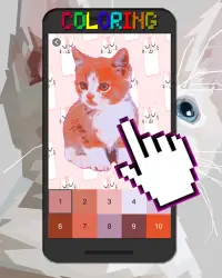 Cat Animal Pixel Art Coloring By Number Screen Shot 3