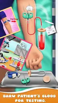 Blood Test Doctor Hospital 2 : Injection Simulator Screen Shot 0