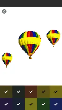 Hot Air Balloon Pixel Art Coloring By Number Screen Shot 2