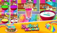 Rainbow Swiss Roll 케이크 메이커! 새로운 요리 게임 Screen Shot 15