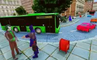 superhéroe pasajero autobús conducción simulación Screen Shot 16