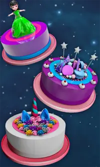 Pastayı krema! Makyaj bebek pastası ve unicorn kek Screen Shot 2