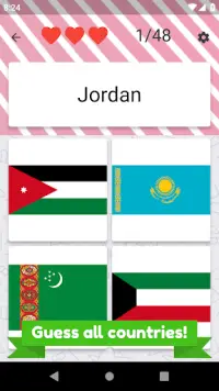 Asia and Middle East countries - flags quiz Screen Shot 2