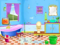 बाथरूम की सफाई राजकुमारी खेलों Screen Shot 4