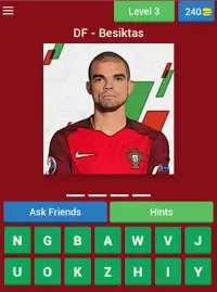 World Cup 2018 : Portugal Player Quiz Screen Shot 1