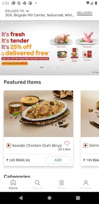 Nandu's: Order Fresh Fish, Chicken & Mutton Online Screen Shot 1