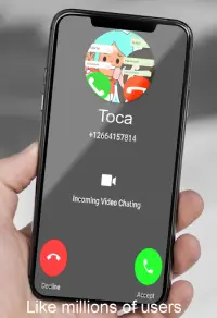 Call Toca life™: Fake vide Call and chat Screen Shot 1