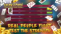 Lucky 3 Patti - Online Royal Free Game Screen Shot 1