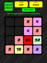 Neon 2048: Block Tile Puzzle Screen Shot 7