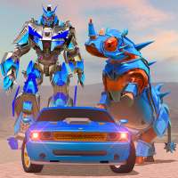 Rhino Robot Car Transformation: Robot bataille