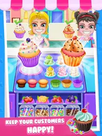 Cupcake पकाना दुकान : समय प्रबंध खेल Screen Shot 1