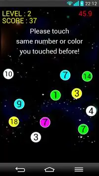 Brain Game : numbers & colors Screen Shot 1