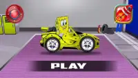 sponjbob hil car racing Screen Shot 2