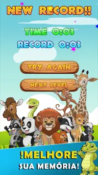 Jogo mental com animais Screen Shot 2