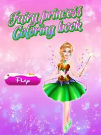 Little Princess Fairy Drawing Coloring Book Pages Screen Shot 4