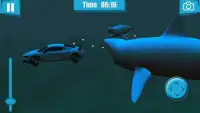 shark attack floating underwater racing car Screen Shot 0