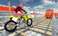 Stunt Bike vs Speed Train Game Screen Shot 2