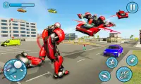 jogo de transformação carro robô limusina voando Screen Shot 3