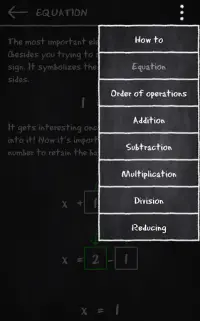x=1: Learn to solve equations Screen Shot 5