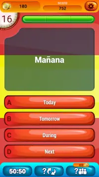 Spanische Wortschatz Quiz Screen Shot 2
