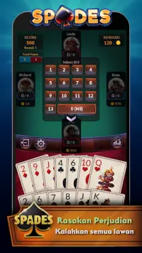 Spades - Game Kartu Offline Gratis Screen Shot 2