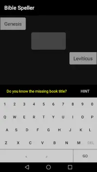 Bible Spelling Game – learn the books of the Bible Screen Shot 1
