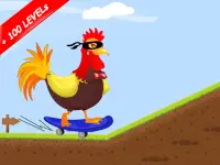 Super Skater Chicken: skateboarden Screen Shot 2